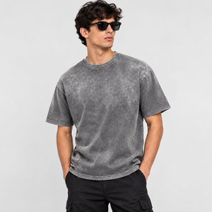 Men's Custom Oversized 100% Cotton T Shirt Vintage Washed Streetwear With Screen Print Graphic Drop Shoulder And Relaxed Fit - Product Image 6