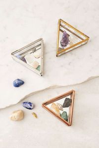 Minimalist Brass Geometric Jewelry Stand With Black Base For Indoor Home Decor - Product Image 4