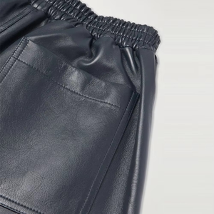 Pantalones Cortos de Cuero Genuino 100% para Hombre, de Alta Calidad, con Logotipo Personalizado, Formales, de Cintura Media, de Secado Rápido, Transpirables, con Bolsillos, Venta al Por Mayor - Product Image 6