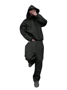 Men Y2K 2 Piece Sweat Suit Graphic Hoodie <b>Flared</b> <b>Sweatpants</b> Tracksuit OEM <b>Wholesale</b> - Product Image 1