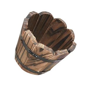 Pot de fleurs rustique en bois de style seau pour la décoration de la maison, du jardin et du balcon - Product Image 2