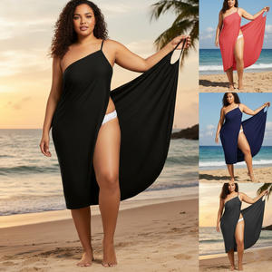 Traje de Baño de Nylon y Spandex Personalizado de Alta Elasticidad para Mujer, Secado Rápido, a la Moda, Servicio OEM, Vestido de Talla Grande con Hombros Descubiertos y Detalle de Crochet - Product Image 1