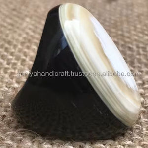 แหวนควายธรรมชาติทำจากเขาควายเป็นชิ้นใหญ่เป็นของขวัญสำหรับเขาวงแหวนโบโฮของเธอ - Product Image 2