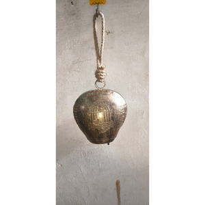 Campanas de Metal Rústicas con Acabado de Latón, Hechas a Mano, para Colgar en Navidad, con Cuerda de Yute, Estilo Vintage, Shabby Chic - Product Image 6