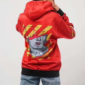 Sudadera con Capucha y Cremallera para Mujer, Diseño Personalizado, Estampado y Teñido, Estilo Vintage, Oversize, Algodón, Informal, Invierno, Transpirable, Ecológica - Product Image 3