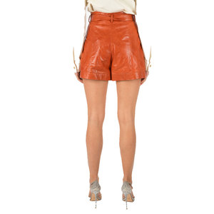 Shorts de Cuero para Mujer al Por Mayor, Cintura Elástica Transpirable, Nueva Colección de Temporada, Shorts de Piel de Oveja para Mujer - Product Image 2