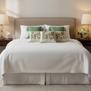 SOGA Juego de 5 Fundas de Almohada de Tela para Decoración del Hogar, Diseño Chevron Verde con Borlas y Estampado Botánico, Modelo D0100X3N6N2 - Product Image 4