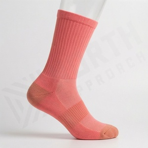 Coral <b>Crew</b> <b>Socks</b> Breathable Polyester Spandex Running Athletic <b>Socks</b> for Adults Summer Sport Wear - Product Image 3