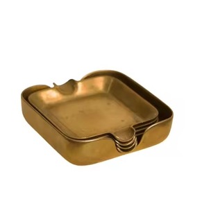Premium Quality Modern Handmade Metal <b>Ashtray</b> Heat Proof Smoking Holder for Home Office Hotel - Product Image 2