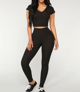 Conjunto de Yoga Ligero de Alta Calidad para Mujer, Sin Mangas, con Logotipo Personalizado, Ropa Deportiva para Gimnasio, Material Spandex - Product Image 1