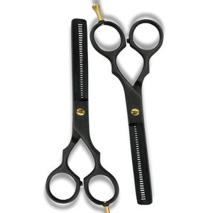 Ciseaux à effiler professionnels MAHFOOZ INSTRUMENTS de qualité supérieure en acier inoxydable, type droit, tranchants, fournitures pour salons de beauté - Product Image 3