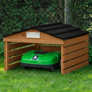 Caseta de Almacenamiento para Jardín Portátil de Madera de Acacia Ecológica para Exteriores con Placa de Identificación de Madera Contrachapada y Acabado en Aceite - Product Image 3