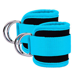 2026 Customized D Ring Ankle Strap <b>Foam</b> Squat <b>Pad</b> Set Breathable Spandex Nylon Fabric Unisex Fitness Ankle Strap Support - Product Image 4