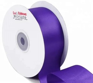 Wholesale Eco-Friendly La <b>Ribbons</b> Satin <b>Ribbon</b> Solid Blue Woven Double Face Glitter Printed Gift Packaging 1-1/2 Inch - Product Image 2