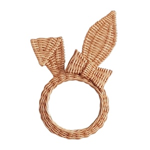 Espejo de mimbre con forma de cabeza de conejo, muebles infantiles, espejo pequeño tejido a mano con forma de cabeza de animal para decoración de pared, venta al por mayor, barato. - Product Image 2