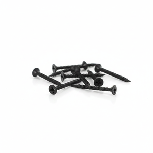 Vis métriques en acier au carbone noir classe 8.8, filetage grossier, tête cylindrique, finition phosphatée, embout Phillips, marque PDC pour fixation de plaques de plâtre - Product Image 1