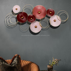 Cercle multicolore Nouveau design Décoration murale de luxe en métal pour la décoration de la maison pour le salon chambre à coucher salle à manger couloir - Product Image 3
