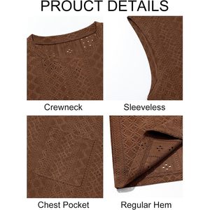 2025 hommes sans manches débardeurs décontracté creux tricot T-Shirts poche été plage Hippie haut Hip Hop musculation Style capuche - Product Image 5