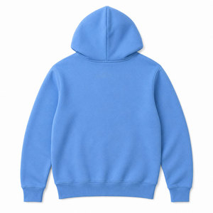 Sweat à capuche unisexe décontracté léger de couleur unie avec décoration en strass, en mélange polyester/coton, coupe oversize à épaules tombantes - Product Image 3