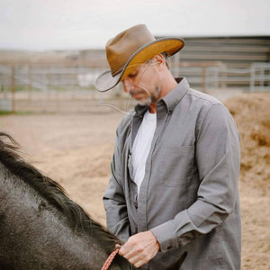 Western Cowboy <b>Hat</b> For <b>Men</b> Wide Brim Felt <b>Hat</b> 100% Leather Made Rodeo Style Cowboy <b>Hat</b> In Low Price - Product Image 4