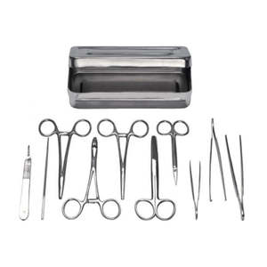 Ensemble de 13 instruments de chirurgie mineure de base en acier inoxydable, manuels, spécialement conçus pour le marché africain par Dentavex - Product Image 1