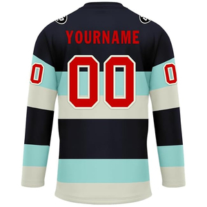 Custom Team Ice Hockey Jersey OEM Wholesale USA Supplier Personalized Uniform Embroidery Logo Sportswear 100% Polyester - Product Image 4
