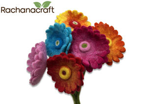 Flores de Gerbera de Fieltro Hechas a Mano, Tallos Florales Artificiales con Limpiapipas para Decoración de Bodas y Hogar, Regalo - Product Image 4