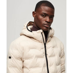 Veste noire bouffante brillante pour hommes Vestes et manteaux à bulles dans le dos pour hommes 2025 Vente en gros Hiver pour hommes Stand Casual Knitted - Product Image 5