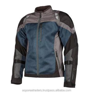 Blouson Moto Rétro Vintage en Maille Respirante pour Homme avec Panneaux Réfléchissants et Blocs de Couleurs Écologiques - Product Image 2