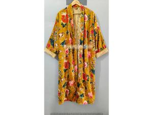 Robe de chambre en velours de luxe, robe kimono en velours et coton, peignoir, robe de mariée, peignoir d'hiver pour femmes et hommes - Product Image 3