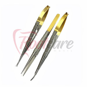 Ensemble d'instruments hospitaliers Castroviejo : porte-aiguilles micro, ciseaux, pinces – 3 outils fiables fabriqués au Pakistan - Product Image 5