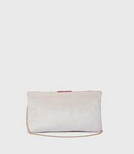 Bolso rectangular bordado floral con cuentas hecho a mano con correa de cadena para fiestas - Product Image 3