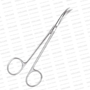 Ciseaux latéraux Fomon (14 cm) à lame courbée en acier inoxydable robuste pour la rhinoplastie et la coupe du cartilage nasal par Vaslcare - Product Image 4