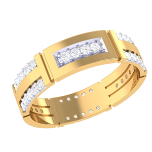 Luxury <b>Gold</b> Women's Wedding Band Rectangular Channel <b>Set</b> Diamond <b>Ring</b> Custom Hip Hop Jewelry - Product Image 2