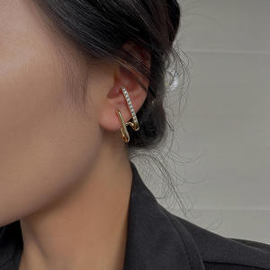 Fashion Drop Earring 10K Gold Lab Grown Diamond Needle High Fashion Stud Earrings Popular Women's Alloy Jewelry Wear <b>Accessories</b> - Product Image 4