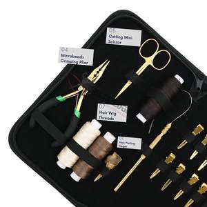 Herramientas para la Aplicación de Extensiones de Cabello con Microperlas, Alicates de Tres Orificios, Aguja de Bucle, Divisores de Cabello, Mini Tijeras para Hilos - Product Image 4