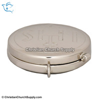 Pyx en laiton gravé IHS |   Pyx de communion en or et argent pour les hosties eucharistiques – Export Corporation