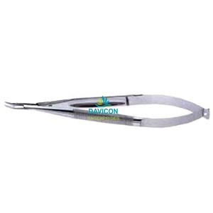 Micro porte-aiguille de haute qualité de 15cm pour une utilisation chirurgicale ORL Source d'alimentation manuelle en acier inoxydable incurvée à pointe de 0.8mm sans serrure - Product Image 6