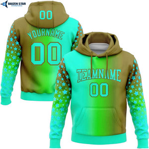 Men's Gradient Color Block Hoodie With <b>Stars</b> Print Breathable Knitted Polyester Regular Fit Autumn Wear - Product Image 4