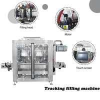 Machine de remplissage automatique Dezoton à 4 têtes pour liquides de 100 à 1000 ml, idéale pour les usines de lait, de jus, de boissons, d'assaisonnements, de sauce soja et d'huile d'olive