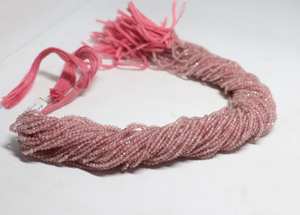 Cuentas de Cuarzo Fresa Natural AAA Microfacetadas en Forma de Rondelle de 2-2.5 MM, Cuentas de Piedra Preciosa de Cuarzo Fresa de 13 Pulgadas para la Fabricación de Joyas - Product Image 5