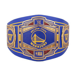 Cinturón de Campeonato de Baloncesto Personalizado, Cinturón de Trofeo para Adultos con Placas de Metal Pesado Azul y Dorado de los Golden State - Product Image 1