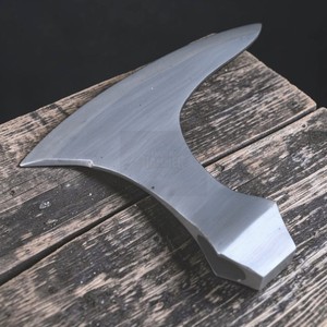 Tête de hache Viking forgée à la main en acier à haute teneur en carbone, finition artisanale, lame de hache à barbe, artisanat métallique, cadeau idéal - Product Image 4