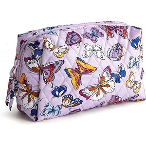 Custom Name High Quality Eco friendly Cotton Zipper Portable <b>Makeup</b> Pouch Personalized Cosmetic Bag Embroidery Travel Organizer - Product Image 1