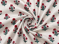 Tissu en coton imprimé floral, tissé léger, pour housse de coussin, rideau, jupe de table et décoration intérieure