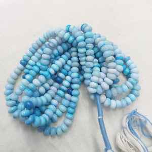 Collier de perles en opale bonbon en forme de rondelle, pierres précieuses arc-en-ciel pour la fabrication de bijoux, vente en gros - Product Image 5