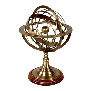 Sphère Astrolabe Nautique Maritime Vintage en Laiton Antique, Décoration Céleste pour Jardin, Maison, Bureau, Objet de Collection - Product Image 2