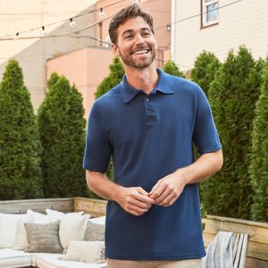 T-shirt pour homme, uni, respirant, à manches courtes, avec patte de boutonnage, classique, décontracté, pour le bureau, les voyages, le quotidien, fabriqué au Bangladesh - Product Image 5