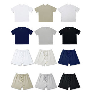 Conjunto de Verano para Hombre, Camiseta y Pantalones Cortos de Algodón Grueso, Personalizables, Estilo Casual - Product Image 1