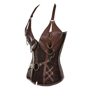 Corset en cuir vintage de haute qualité pour femme, couleur personnalisable, service OEM, respirant, antibactérien, élégant, pour tous les jours et l'extérieur - Product Image 3